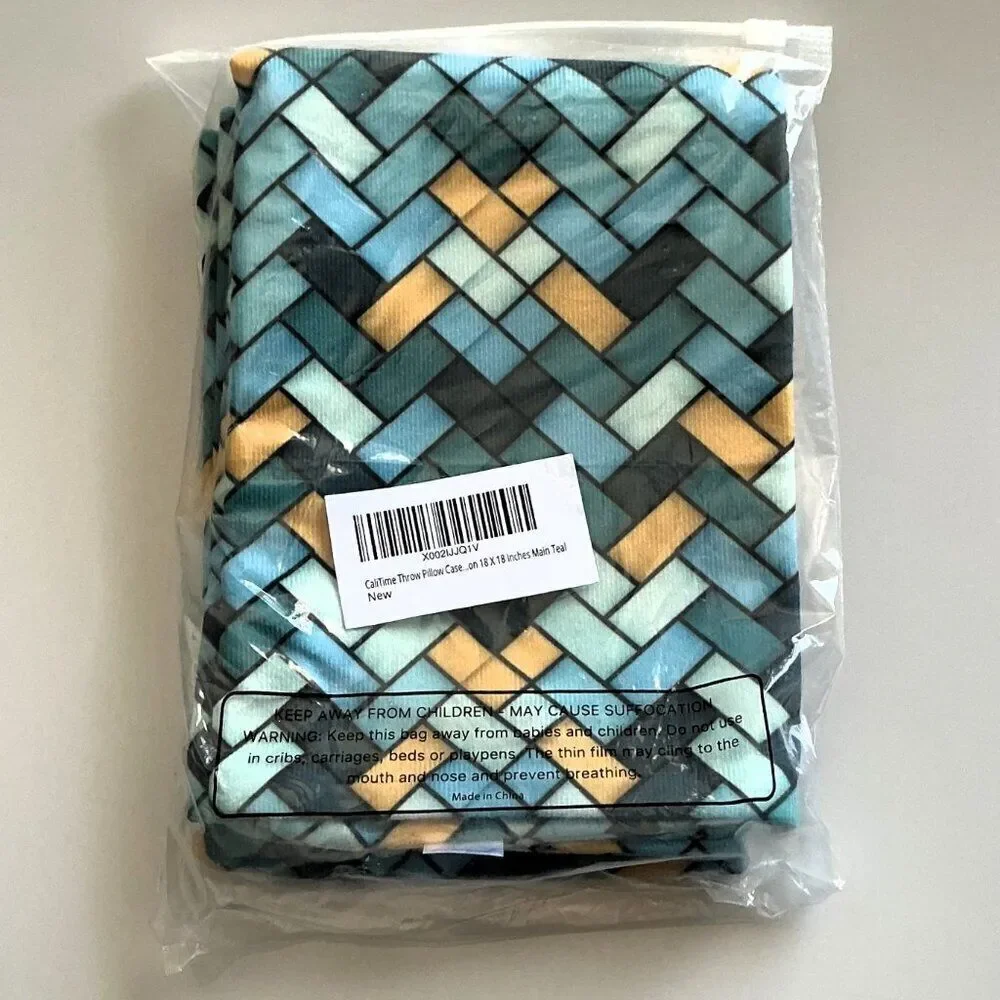 CALITIME GEOMETRIC PRINT PILLOW COVERS